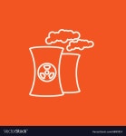 Nuclear power plant line icon Royalty Free Vector Image Nuclear power plant line icon vector image on VectorStock