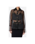 Elisabetta Franchi Shirts in Gray | Lyst