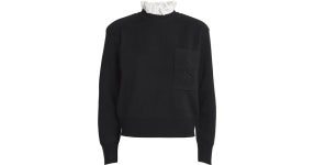Sandro Monogram Sweater in Black | Lyst Sandro Black Monogram Sweater