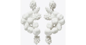 Tory Burch Fruit Earring in White | Lyst Tory Burch White Fruit Earring