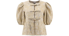 Ganni Tops in Natural | Lyst Ganni Natural Tops