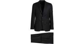 Caruso Charcoal Suit Wool in Black for Men | Lyst Caruso Black Charcoal Suit Wool for men
