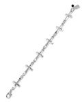 Robert lee morris Bracelet, Silver-tone Cross Link Bracelet in Metallic | Lyst Robert Lee Morris | Metallic Bracelet, Silver-tone... 