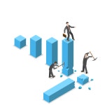 Best Premium Banker is jumping with money in happiness Illustration download in PNG & Vector format