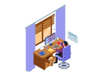 Best Premium Digital book reading Illustration download in PNG & Vector format