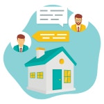 Best Premium Property conversation Illustration download in PNG & Vector format