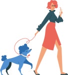 Best Premium Female Pet Lover Illustration download in PNG & Vector format