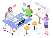 Best Premium Content Writer Illustration download in PNG & Vector format