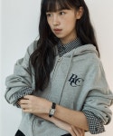 바온 올런 플라워 레터링 후드 집업 (3color)