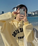 바온 올런 플라워 레터링 후드 집업 (3color)