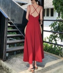 저스트메리드 백리스원피스 삼아비치 해변 롱드레스 민소매원피스