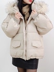 뭉클 레이지 데일리 페이크퍼 스트링 숏패딩
