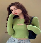 더블유걸즈 [AP1479] 수입여성의류 20대여성쇼핑몰 슬림 중공 탑