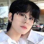 손글라스 [GCC-1273]남자 여자 보스턴 라운드 메탈 뿔테 콤비 수입 하금테 안경