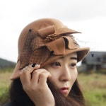 앞머리닷컴 로맨틱 플라워 디테일 울 클로슈 클로쉐햇n114