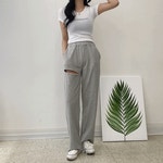 아담블링 [SET가격] 모먼트 크롭 반팔 절개 와이드 트레이닝 세트