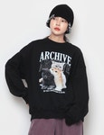 누텔라이크 [UNISEX] 캣 아카이브 맨투맨