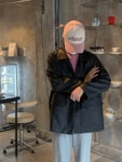 유어봄 앤디 싱글 레더 벨트 하프 자켓 - jk