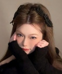캣스트릿 무료배송 리본보우 프리티헤어핀 (화이트,블랙)