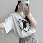 [데일리/오버핏] 꾸안꾸룩 커플룩 고양이 키치캣 반팔티