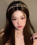 캣스트릿 무료배송 오로라 별빛 헤어 머리띠 (화이트,블랙)