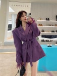 조이얼랏 [블랙/당일발송]퍼플 보라/블랙 매니쉬 오버핏 스트랩 허리벨트 자켓 블레이저 JK 꾸꾸 결혼식 하객룩/데이트룩/ 봄 가을 신상 230008