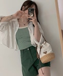 하비언니 #10851, 쫀쫀스판 골지 스트라이프 단가라 언발 스트랩 크롭 나시t : 3color