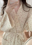 더달콤 꽃송이 코튼가운 롱로브