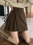 어썸앤드 (2color)조이 모직 하이웨스트 플리츠 스커트
