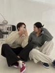 토넌 니트 집업