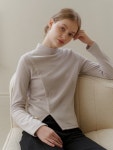엽페 SLIM TURTLENECK T-SHIRT_BEIGE