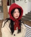 라이키걸 무료배송 뽀글이퍼 양털 니트 바라클라바 후드 #겨울모자 (블랙,레드,다크베이지,아이보리,스모그블루,커피브라운)