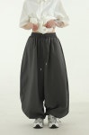 로컬맨션 fleece-lined paper balloon banding pants (unisex)
