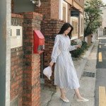 어거스트플랜 마틴호 빅사이즈 스트라이프 원피스