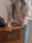 코코블랑 [여름신상🌴][2천장돌파] 유어 셔링 블라우스