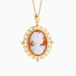 오벨리 14K 18K 벨라리디아 까메오 목걸이_(2종택 1)