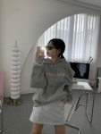 아꼬 [기모옵션추가]UNISEX 하이퀄리티 사운드 레터링 후드 3color