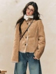 어썸모어 (S-XL) 카멘토 스웨이드 퍼 자켓