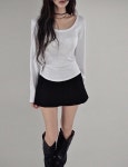 시크윈 RIDGE TIGHT U-NECK ROUNDY LONG SLEEVE T-SHIRT 릿지 쫀쫀 유넥 라운디 긴팔티 (4COLORS) 시크윈 RIDGE TIGHT U-NECK ROUNDY... 