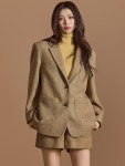 딘트 J2564 누빔 울 자켓
