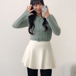 어썸하비 이브 크롭 골지 가디건 A0282