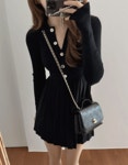 나나살롱 메건 플리츠 니트 DRESS