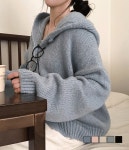 기프티박스 [무료배송] 네버 오버핏 아방 후드 니트 가디건
