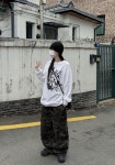 로플로 comeT 프린팅 롱슬리브