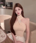 레이디나인 [레나 PICK] 섹시 폴라 꼬림홀터 나시탑 레이디나인 [레나 PICK]  섹시 폴라 꼬림홀터 나시탑