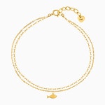 오벨리 14K 18K 벨라베이직 피쉬 두줄 발찌