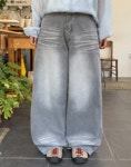 바온 [5일간 new 5% sale] 하멘스 워싱 데님 와이드 팬츠 (2color)