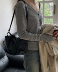 데일리마켓 deep v cardigan / 3color