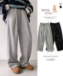 유니데이 [기모안감🔥] 로운 프론트 핀턱 겨울 트레이닝 팬츠