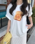 오디너리먼트 버터 토스트 프린팅 티셔츠 2color!
